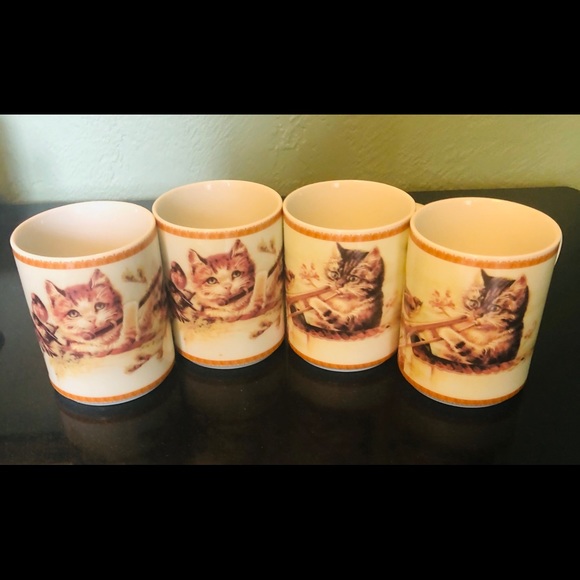 Four Coffee/Tea Mug/Cups 8 Oz. - Picture 1 of 9